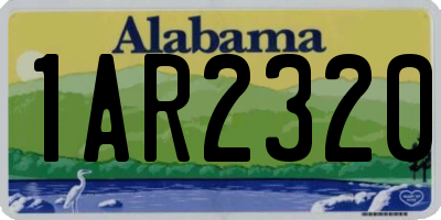 AL license plate 1AR2320