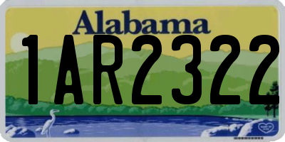AL license plate 1AR2322