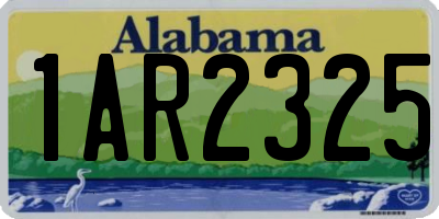 AL license plate 1AR2325
