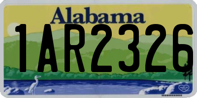 AL license plate 1AR2326