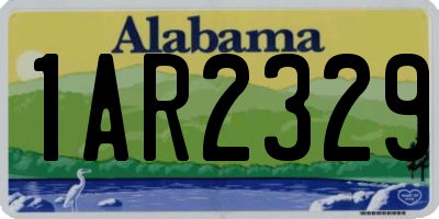 AL license plate 1AR2329