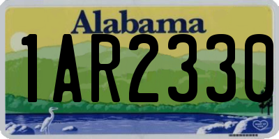 AL license plate 1AR2330