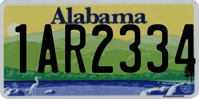 AL license plate 1AR2334
