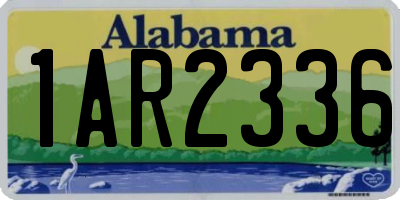 AL license plate 1AR2336