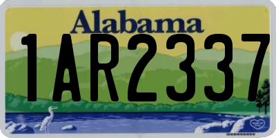 AL license plate 1AR2337
