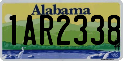 AL license plate 1AR2338