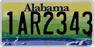 AL license plate 1AR2343
