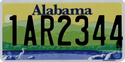 AL license plate 1AR2344