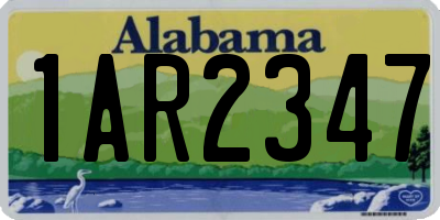 AL license plate 1AR2347