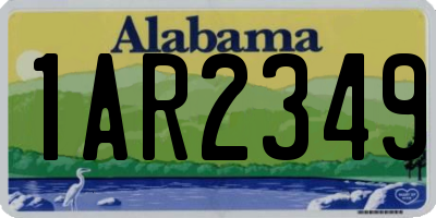 AL license plate 1AR2349
