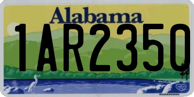 AL license plate 1AR2350