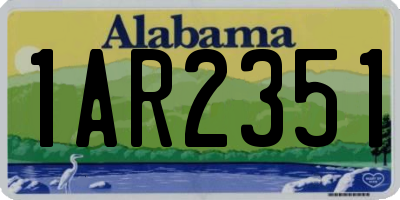 AL license plate 1AR2351
