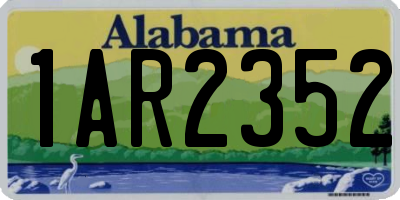 AL license plate 1AR2352