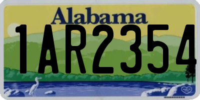 AL license plate 1AR2354
