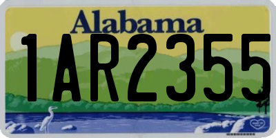 AL license plate 1AR2355