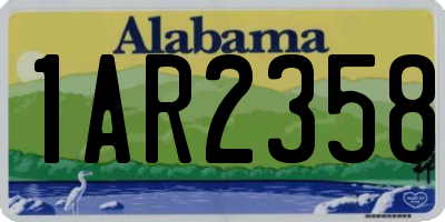 AL license plate 1AR2358