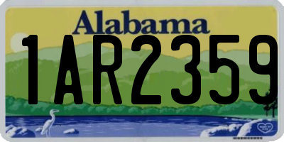 AL license plate 1AR2359