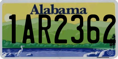 AL license plate 1AR2362