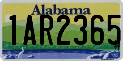 AL license plate 1AR2365