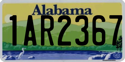 AL license plate 1AR2367