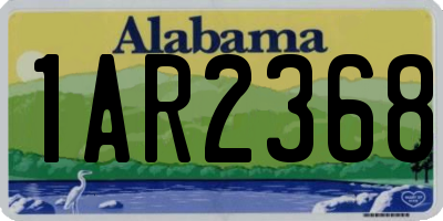 AL license plate 1AR2368