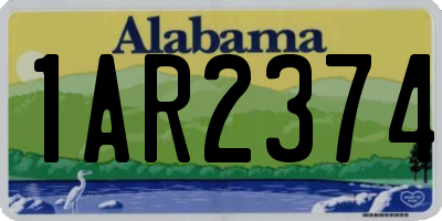 AL license plate 1AR2374