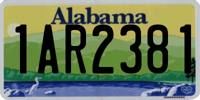 AL license plate 1AR2381