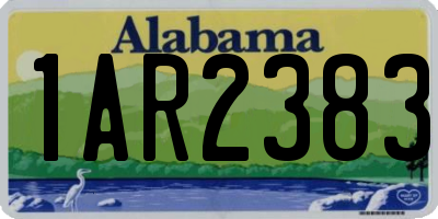 AL license plate 1AR2383