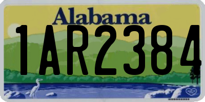 AL license plate 1AR2384
