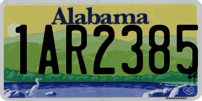 AL license plate 1AR2385