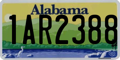 AL license plate 1AR2388