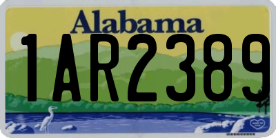 AL license plate 1AR2389
