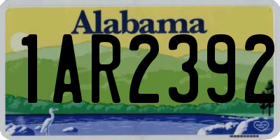 AL license plate 1AR2392