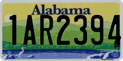 AL license plate 1AR2394