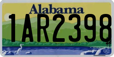 AL license plate 1AR2398