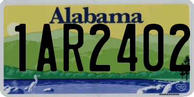 AL license plate 1AR2402