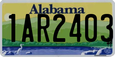 AL license plate 1AR2403