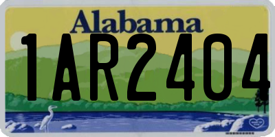AL license plate 1AR2404