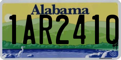 AL license plate 1AR2410