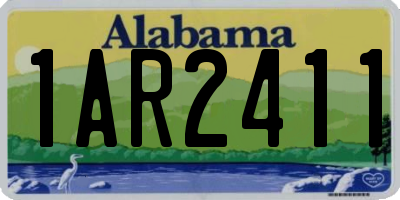 AL license plate 1AR2411