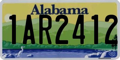AL license plate 1AR2412