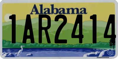 AL license plate 1AR2414