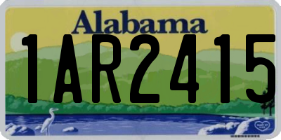 AL license plate 1AR2415