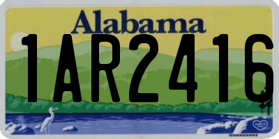 AL license plate 1AR2416