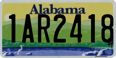 AL license plate 1AR2418