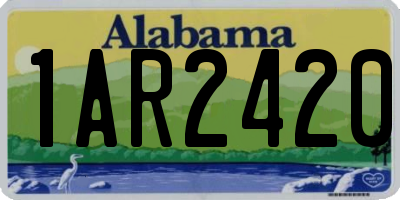 AL license plate 1AR2420