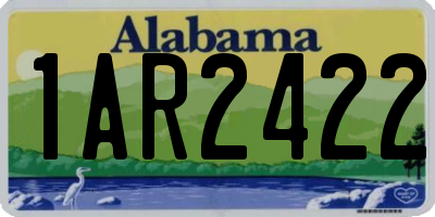 AL license plate 1AR2422