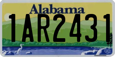 AL license plate 1AR2431