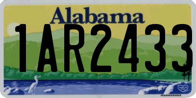 AL license plate 1AR2433