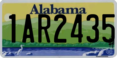 AL license plate 1AR2435